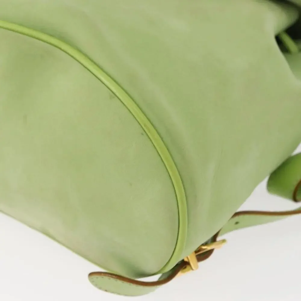 Salvatore Ferragamo Suede Backpack Green